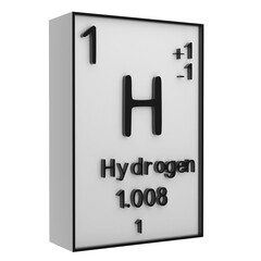 Hydrogen,Phosphorus on the periodic table of the elements on white blackground,history of chemical elements, represents the atomic number and symbol.,3d rendering
