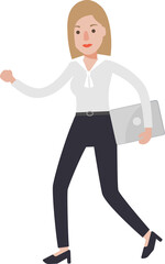 Businesswoman, officer female at work.