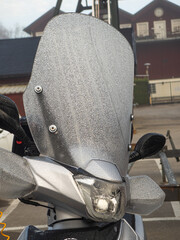 Rainy windshield on scooter/motorcycle