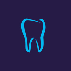 Dental logo icon vector template, modern line art logo dental for Dentistry Department Label