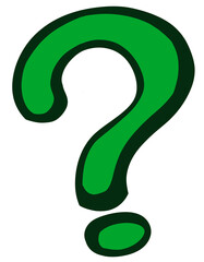 Question mark with color doodle symbol icon hand drawn illustration art