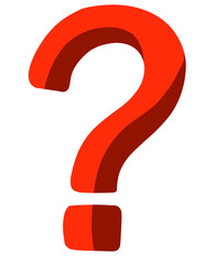 Question mark with color doodle symbol icon hand drawn illustration art