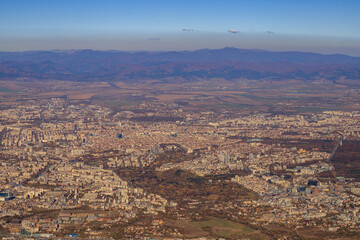 View of Sofia from Vitosha mountain.
