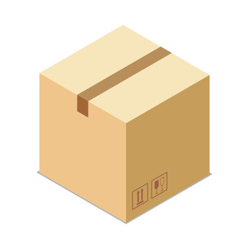 Isometric Cardboard Box