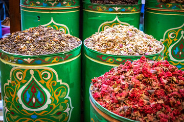 piles of spices, market, marrakech, souk, bazaar, morocco, north africa