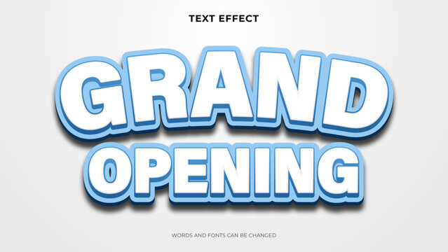 grand opening text effect, editable text effect