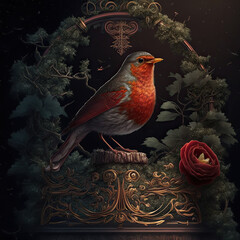 tableau décoratif oiseau