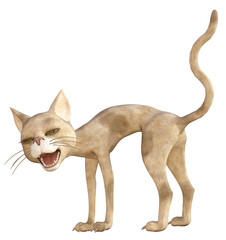 Ginger Cat 3D PNG Illustration 7