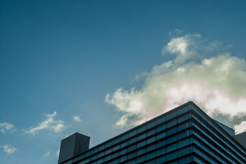 Fototapeta na wymiar Architecture and clouds