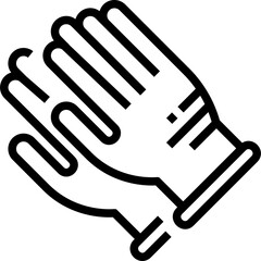 gloves line icon