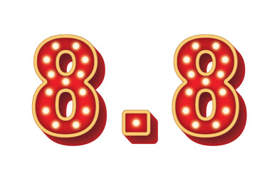 Sale 8.8 Red Bulb Light