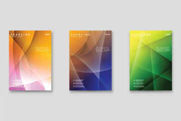 Set of neo-Memphis style covers. Collection of cool bright covers. Abstract shapes compositions. Vector.