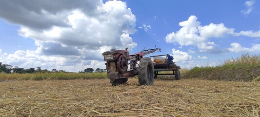 Obraz premium farmer with a tractor