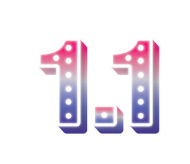 Sale 1.1 Pink Blue Bulb Light