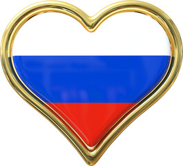 Heart flag Russia