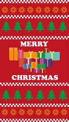 Merry Christmas. Card, poster, holiday cover or banner