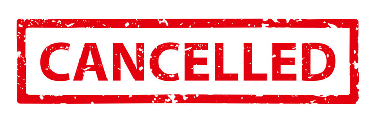 grunge stamp with the word cancelled