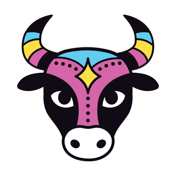 Bumba Meu Boi ox face illustration