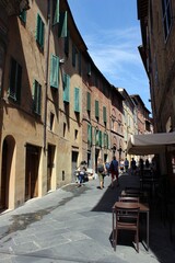 Street scene, Siena, Tuscany, Italy.