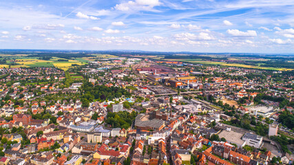 Fototapeta na wymiar city from above - Peine -Germany