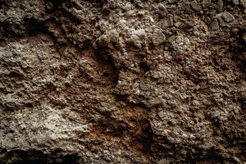 Beautiful texture of dark stone background in the cave