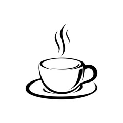 Coffee cup logo design for sign and symbol of coffee company, template and more