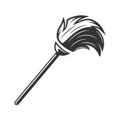 Mop silhouette isolated on white background. Cleaning concept. Vector illustration