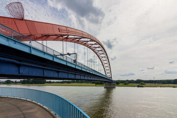 rhine bridge on duisburg germany