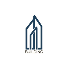 Architecture logo for building company in minmalistic style