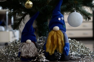 christmas tree and snowman