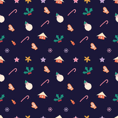 seamless pattern with Christmas elements