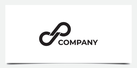initial letter dp linked lowercase monogram logo design vector - obrazy, fototapety, plakaty