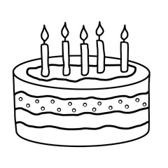 birthday cake with candles