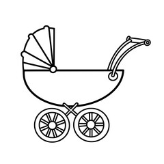 Fototapeta na wymiar Celebration baby carriage 