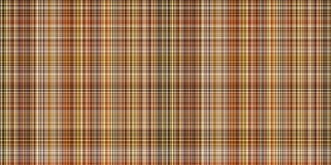 Woodland brown tartan seamless border textile. Tonal autumnal forest plaid with organic texture. banner of orange stripe for rough washi tape.