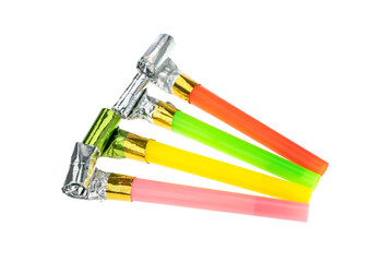 Party horn isolated on white background