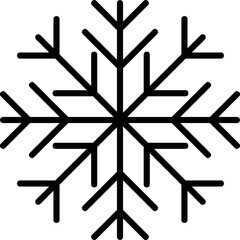 Christmas snowflake minimalistic icon. Vector image