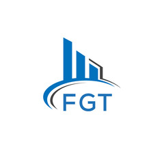 FGT letter logo. FGT blue image. FGT Monogram logo design for entrepreneur and business. FGT best icon.	
