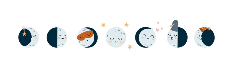 Cute moon phases