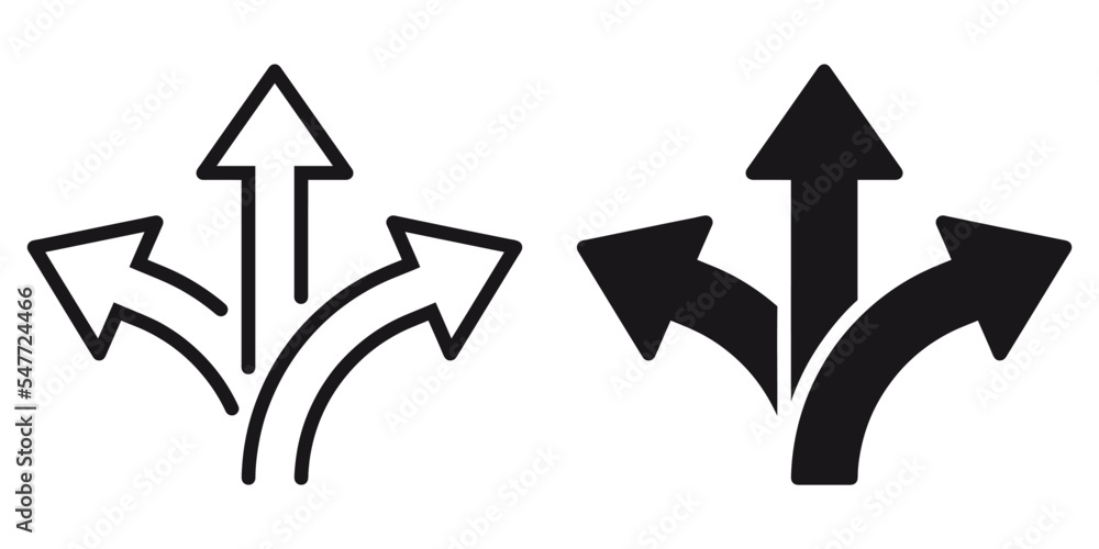 Poster ofvs232 outlinefilledvectorsign ofvs - way direction arrow vector icon . isolated transparent . deci