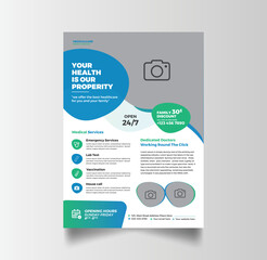 Obraz premium Medical flyer template design