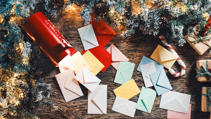 Santa Claus Opens The Mailbox