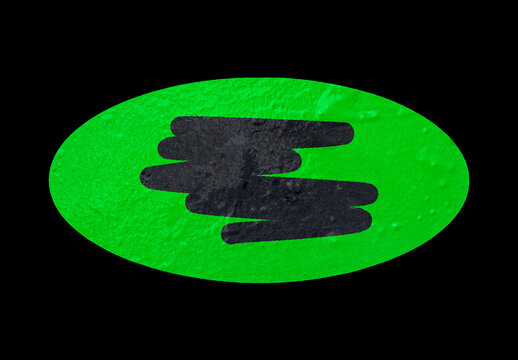 Oval Sticker Paper Texture Mockup Template