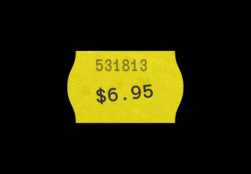 Price Sticker Paper Texture Mockup Template