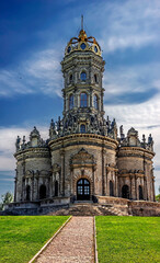 Fototapeta premium Our Lady of the Sign church. City of Podolsk, Russia. Late XVII - early XVIII century