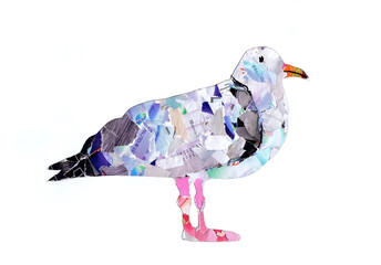 RUSSIA - NOVEMBER 19, 2022: Application "Seagull" on a white background. Children's creativity