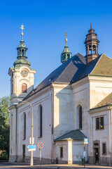 Fototapeta na wymiar Historic church of the holy cross in Liberec, Czech Republic