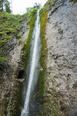 Fototapeta na wymiar Tatra Mountains. View of the mountain river, waterfall in the mountains