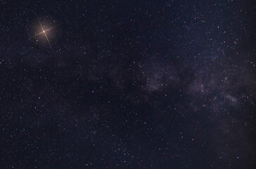 Light approaching earth from space