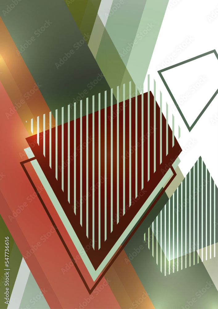Poster geometric background. modern overlapping shapes. unusual color pattern for your design. business or 